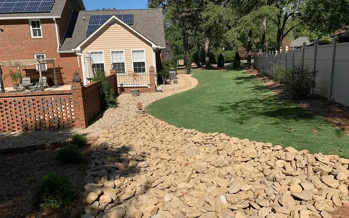 River Rock Installation